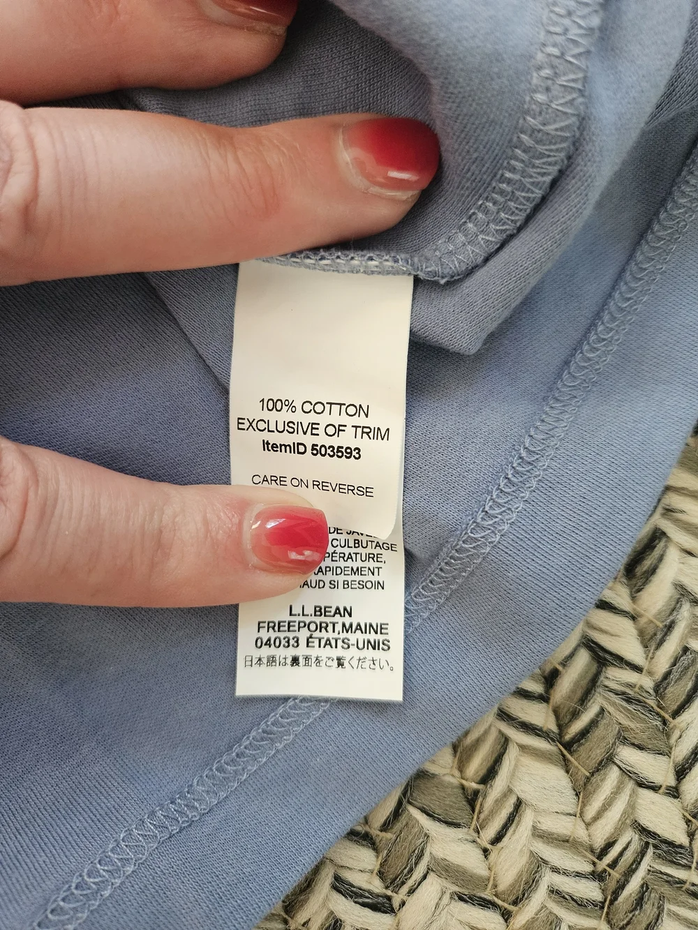 L.L. Bean Long Sleeve Tees in Teal, Aqua & Light Blue - Picture 5 of 5